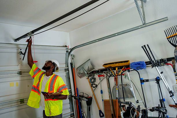 Professional Garage Door Panel Replacement technician working in Moreno Valley, CA